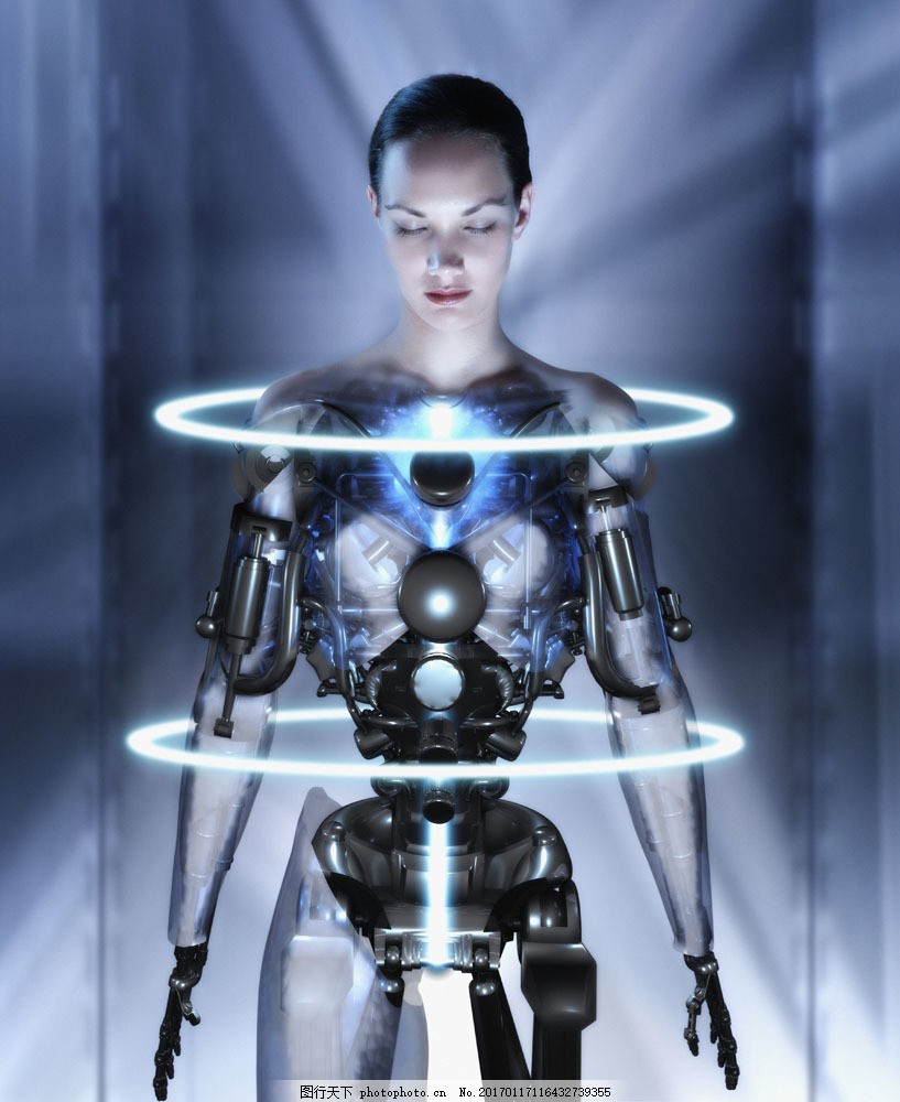 未來(lái)高科技女機(jī)器人圖片